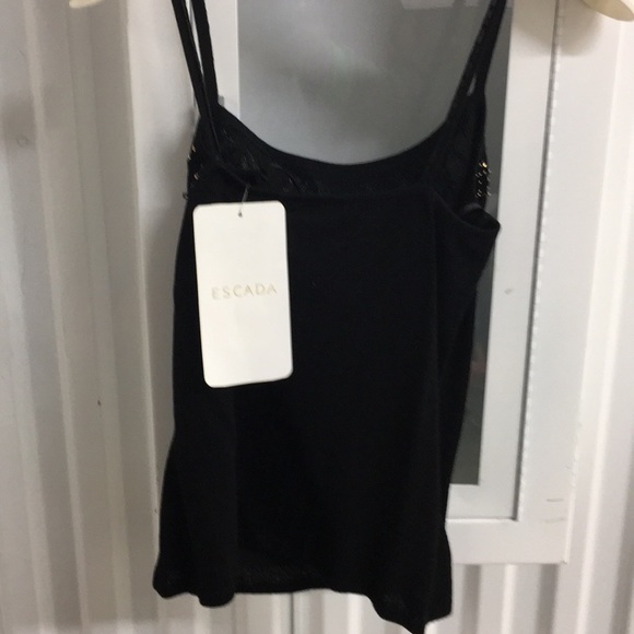 Escada black beaded knit camisole. - Picture 4 of 4